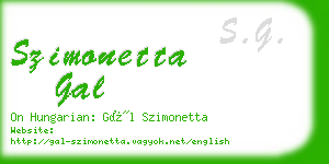 szimonetta gal business card